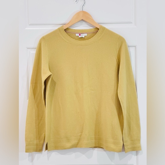 Boden Sweaters - Boden 100% Cashmere Yellow Long Sleeve Sweater Size Medium